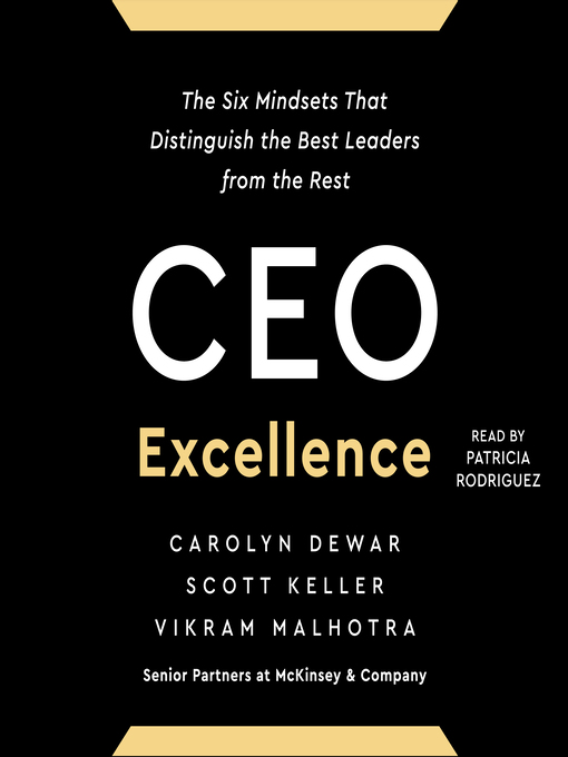 Title details for CEO Excellence by Carolyn Dewar - Wait list